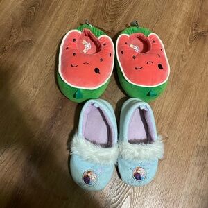Squishmallows Watermelon and Disney Frozen Slippers